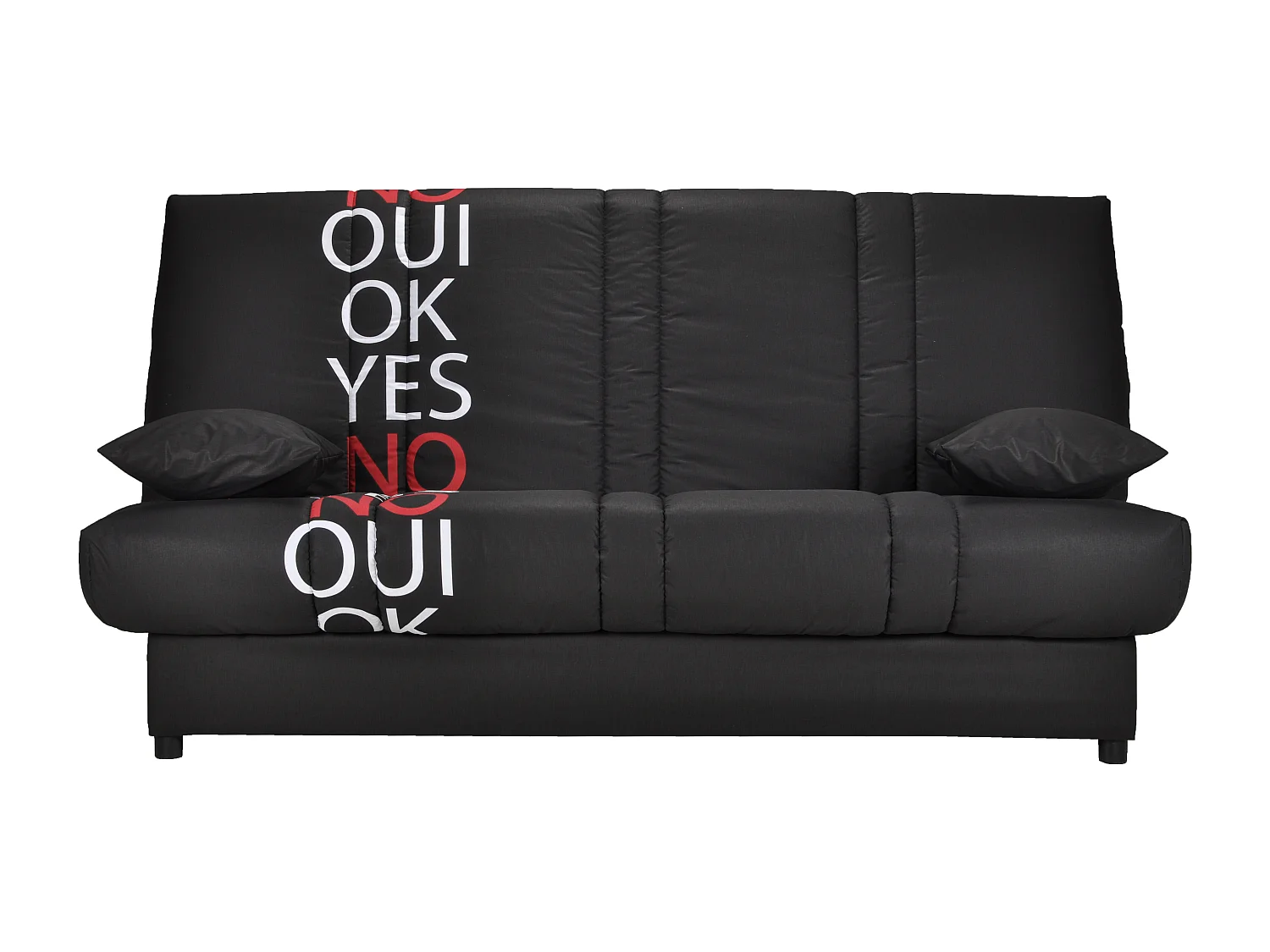 Clic Clac imprimé noir design 130x190 matelas 11cm