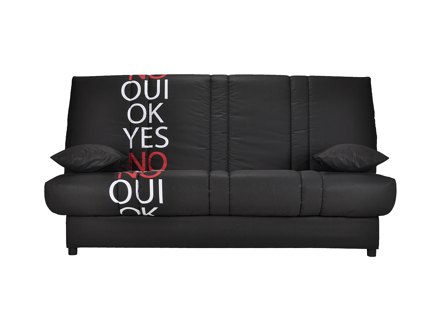 Clic Clac imprimé noir design 130x190 matelas 11cm