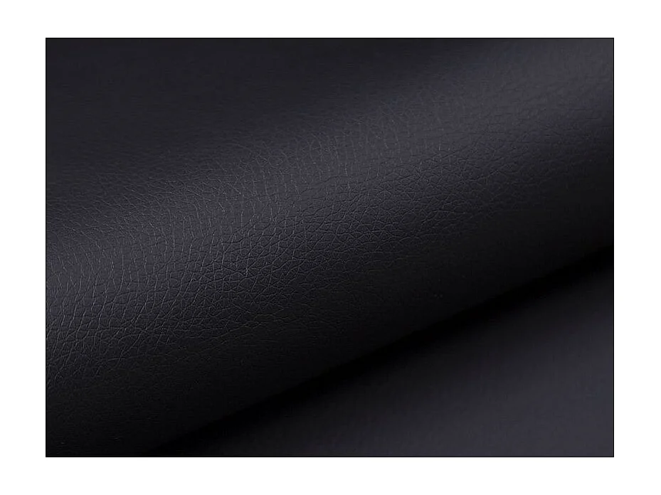 Canapé convertible angle droit tissu gris clair et simili noir Pika 260cm