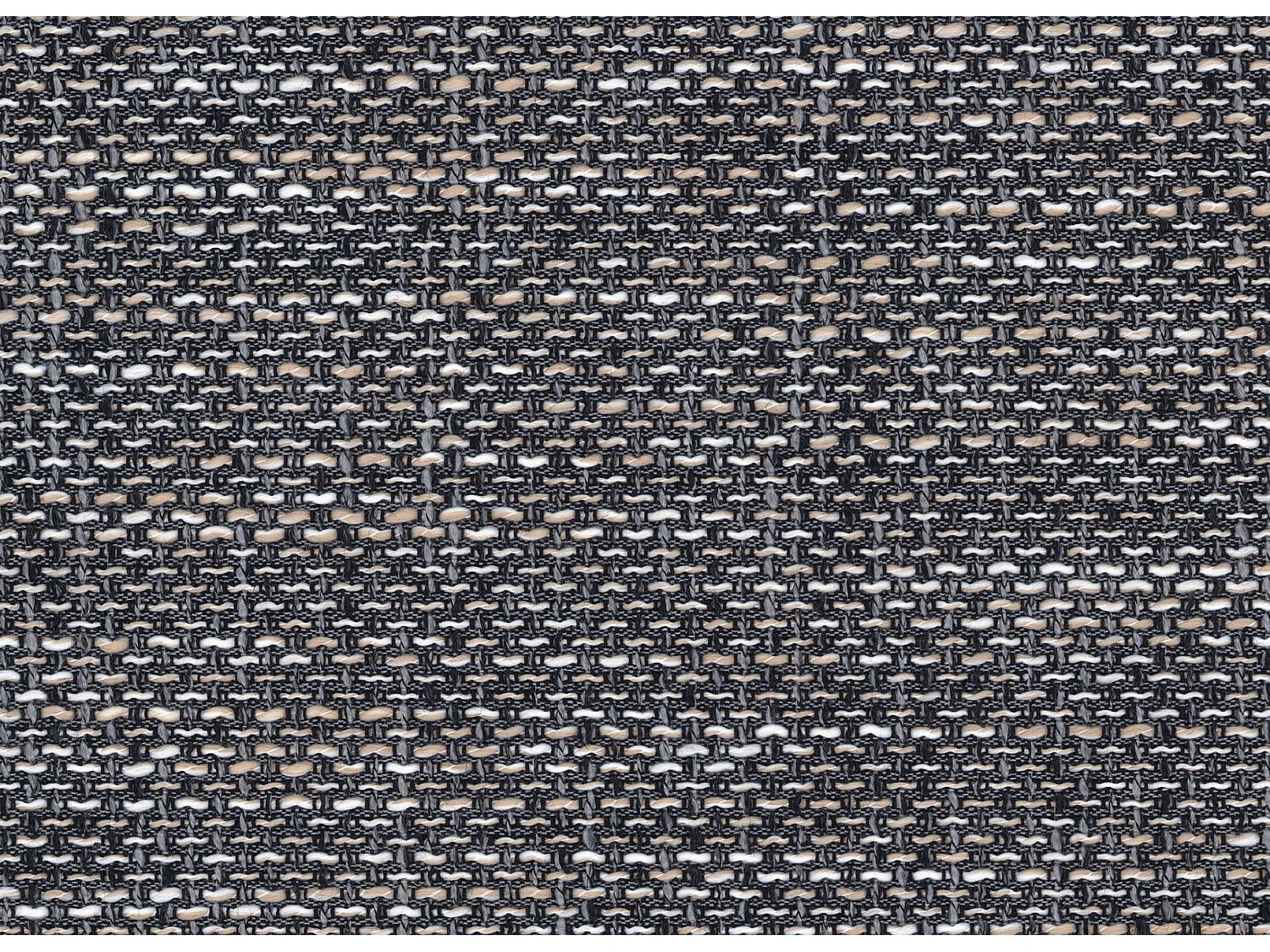 Canapé angle droit convertible tissu gris chiné et simili blanc James 245cm