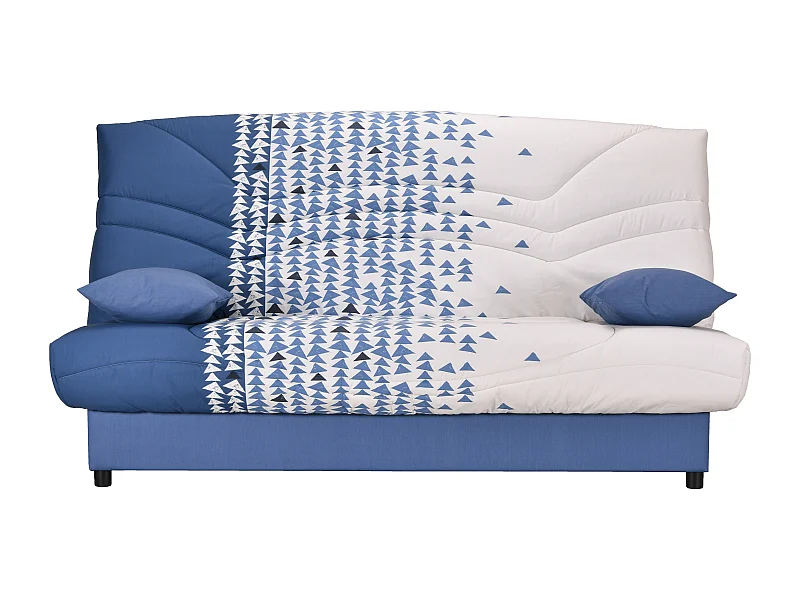 Clic-Clac impression bleu et blanc 130x190 avec rangement matelas 13cm Star essentiel