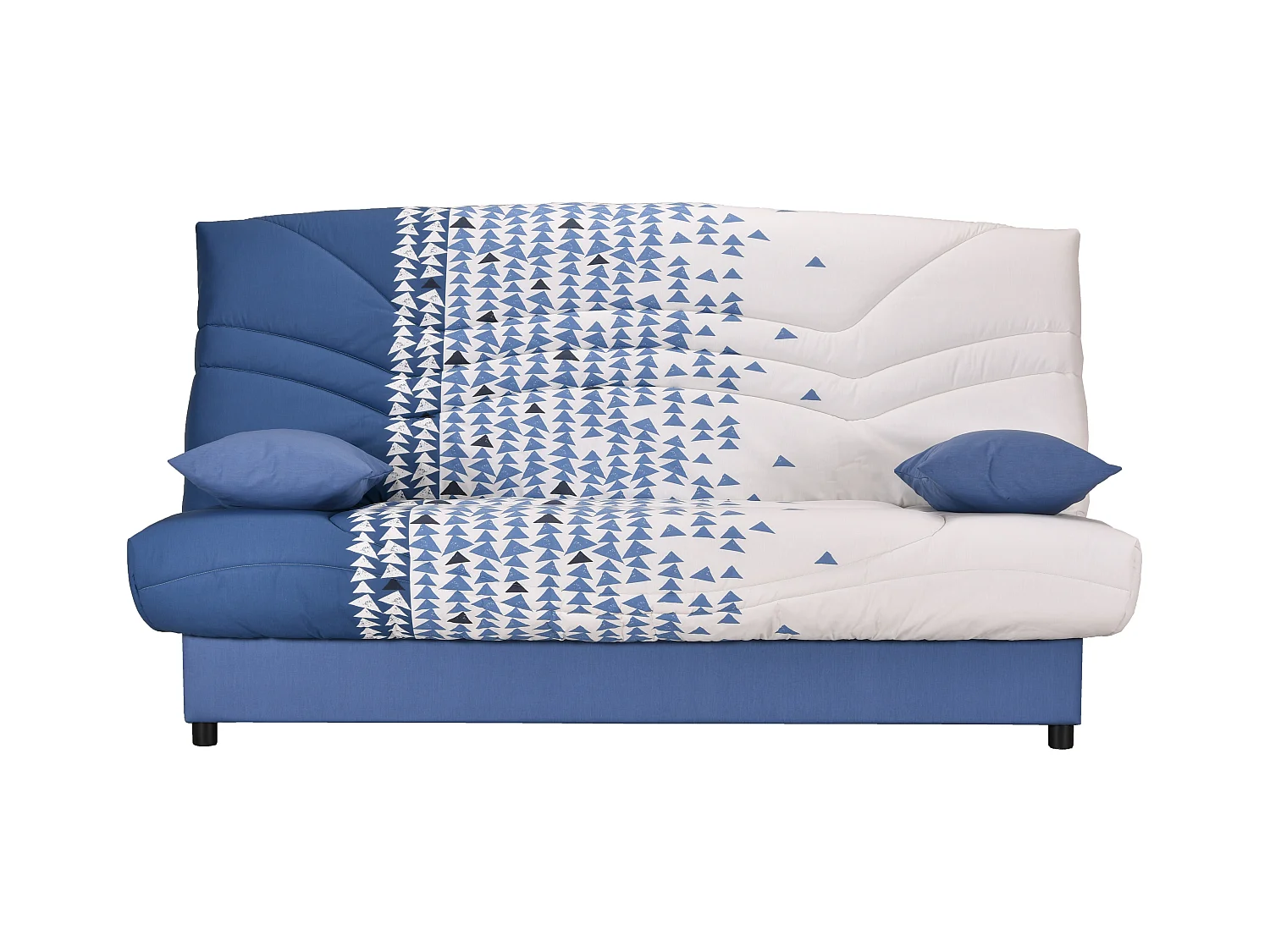 Clic-Clac impression bleu et blanc 130x190 avec rangement matelas 13cm Star essentiel