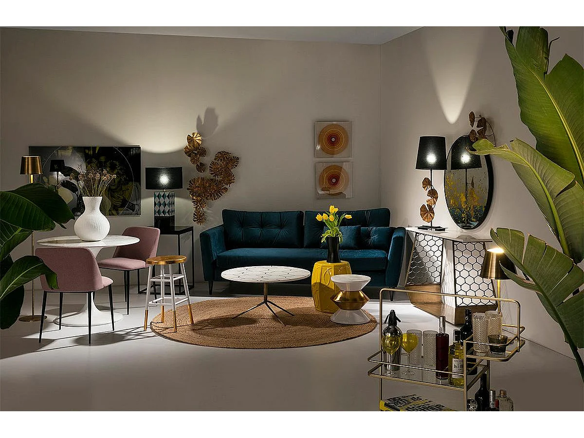 Desserte sur roulettes 3 plateaux miroir L 70cm