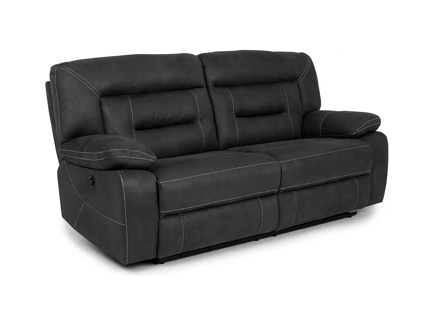 Canapé de relaxation en nubuck gris foncé Korsa-1 place électrique