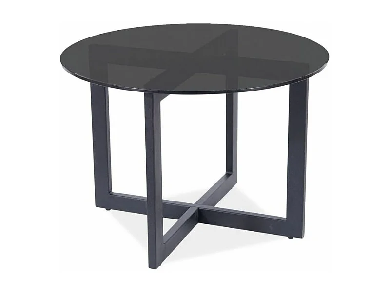Table basse ronde - Almeria - 60 x 45 cm - Noir