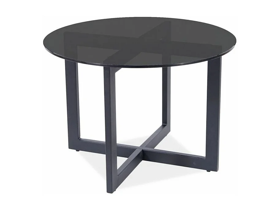 Table basse ronde - Almeria - 60 x 45 cm - Noir
