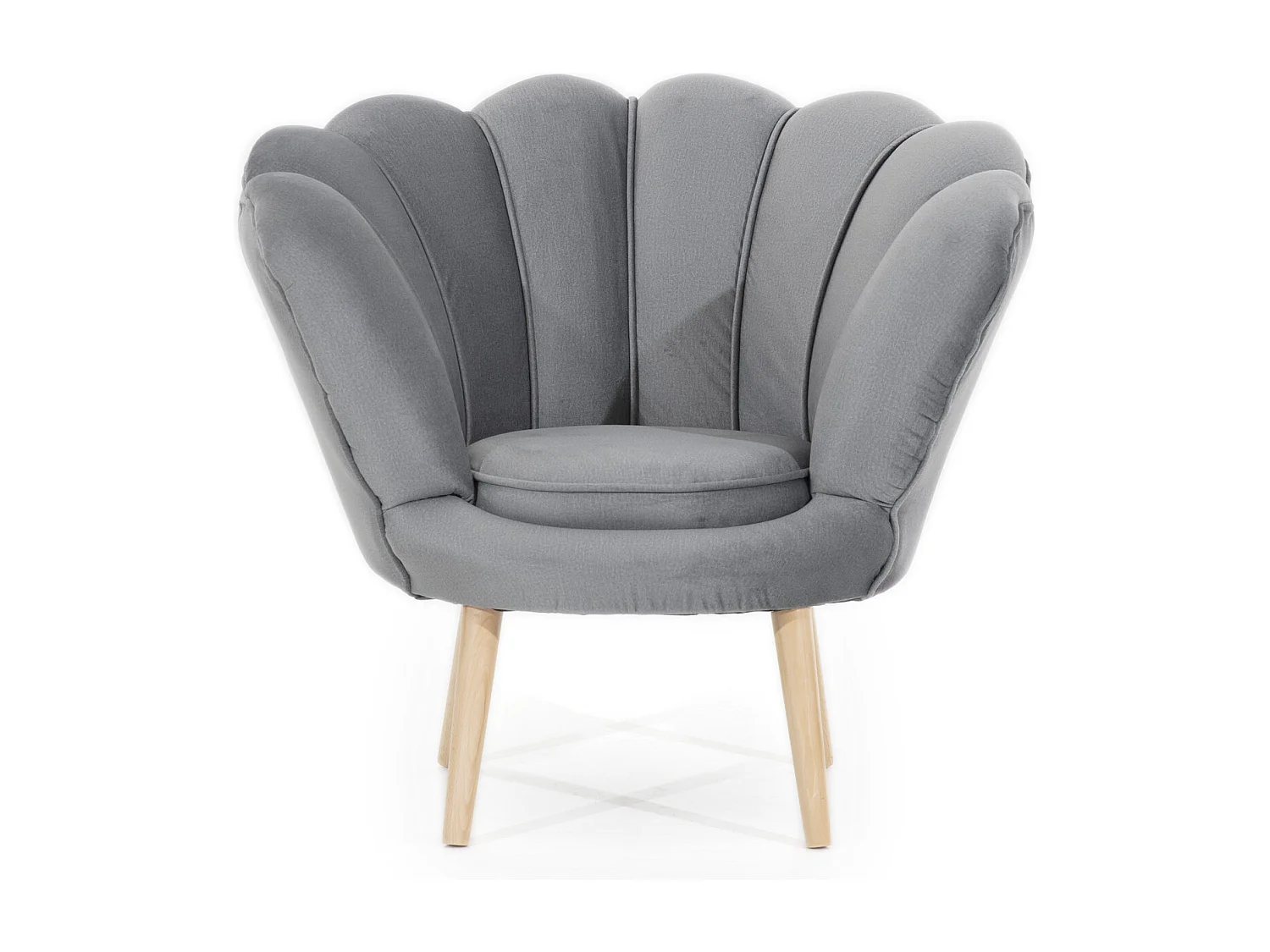 Fauteuil Vivie/Tissu/Gris