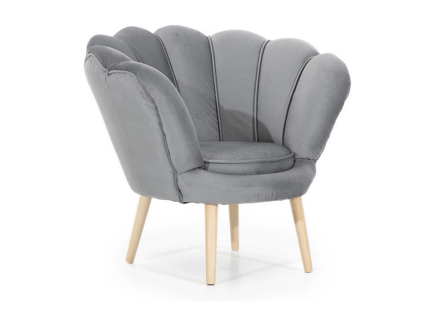 Fauteuil Vivie/Tissu/Gris