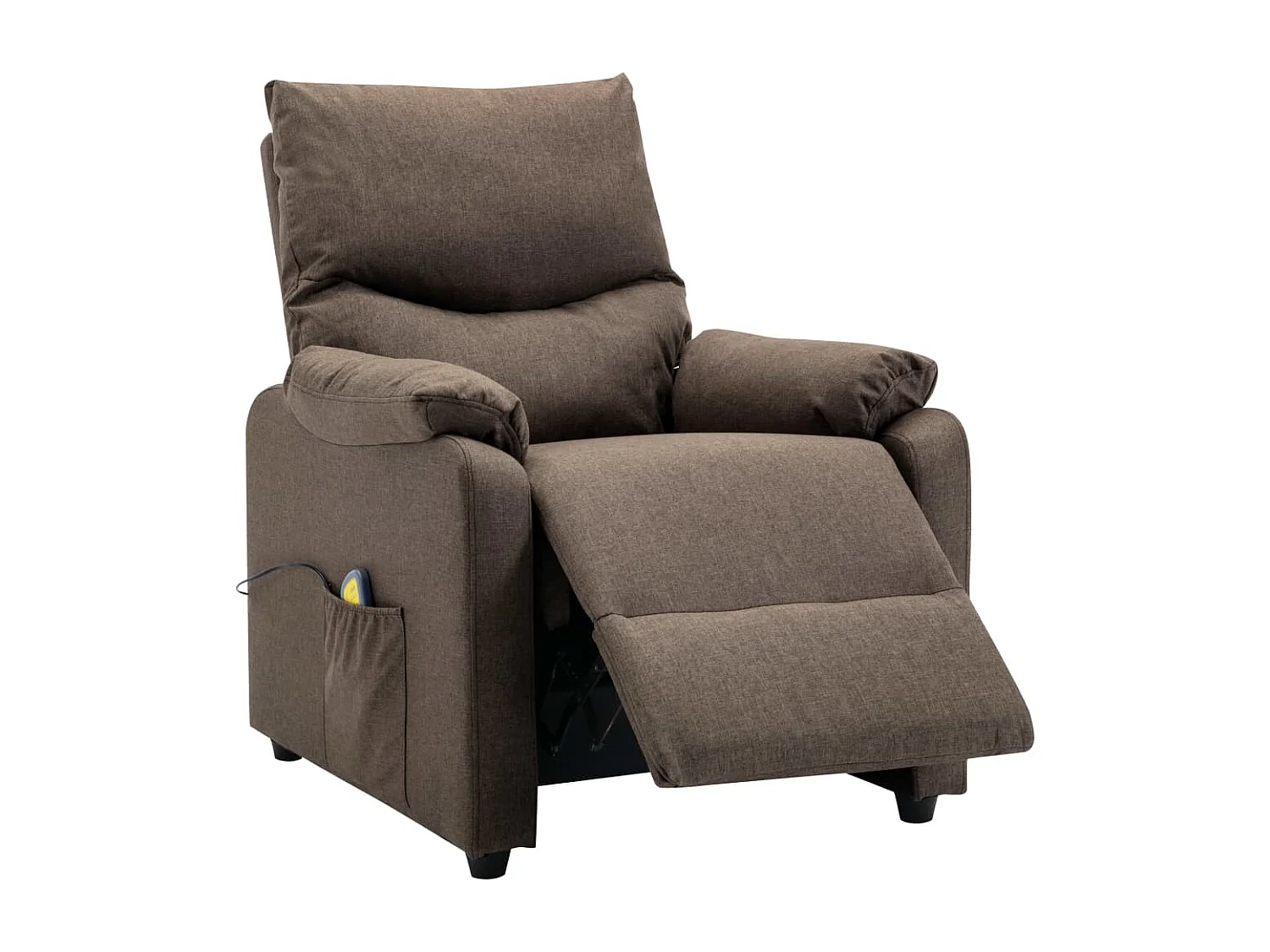Fauteuil inclinable de massage Marron Tissu 10