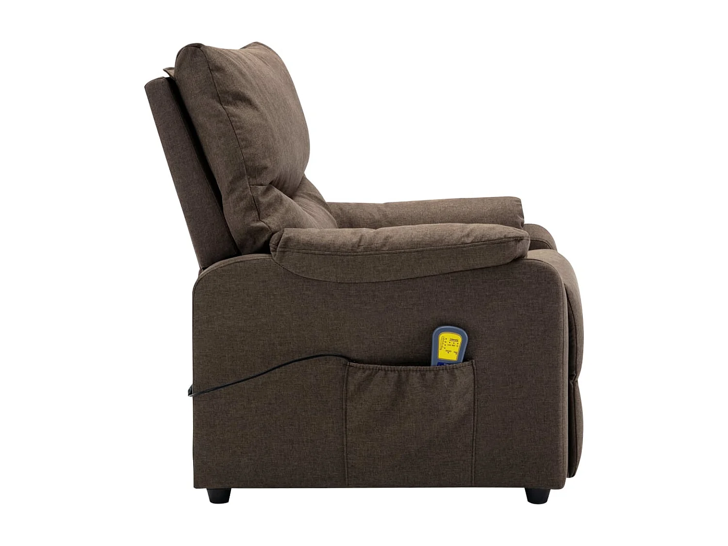 Fauteuil inclinable de massage Marron Tissu 10