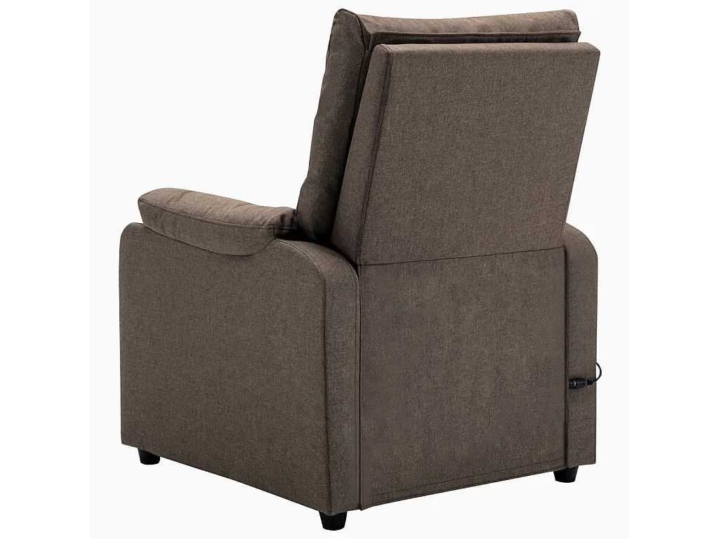 Fauteuil inclinable de massage Marron Tissu 10