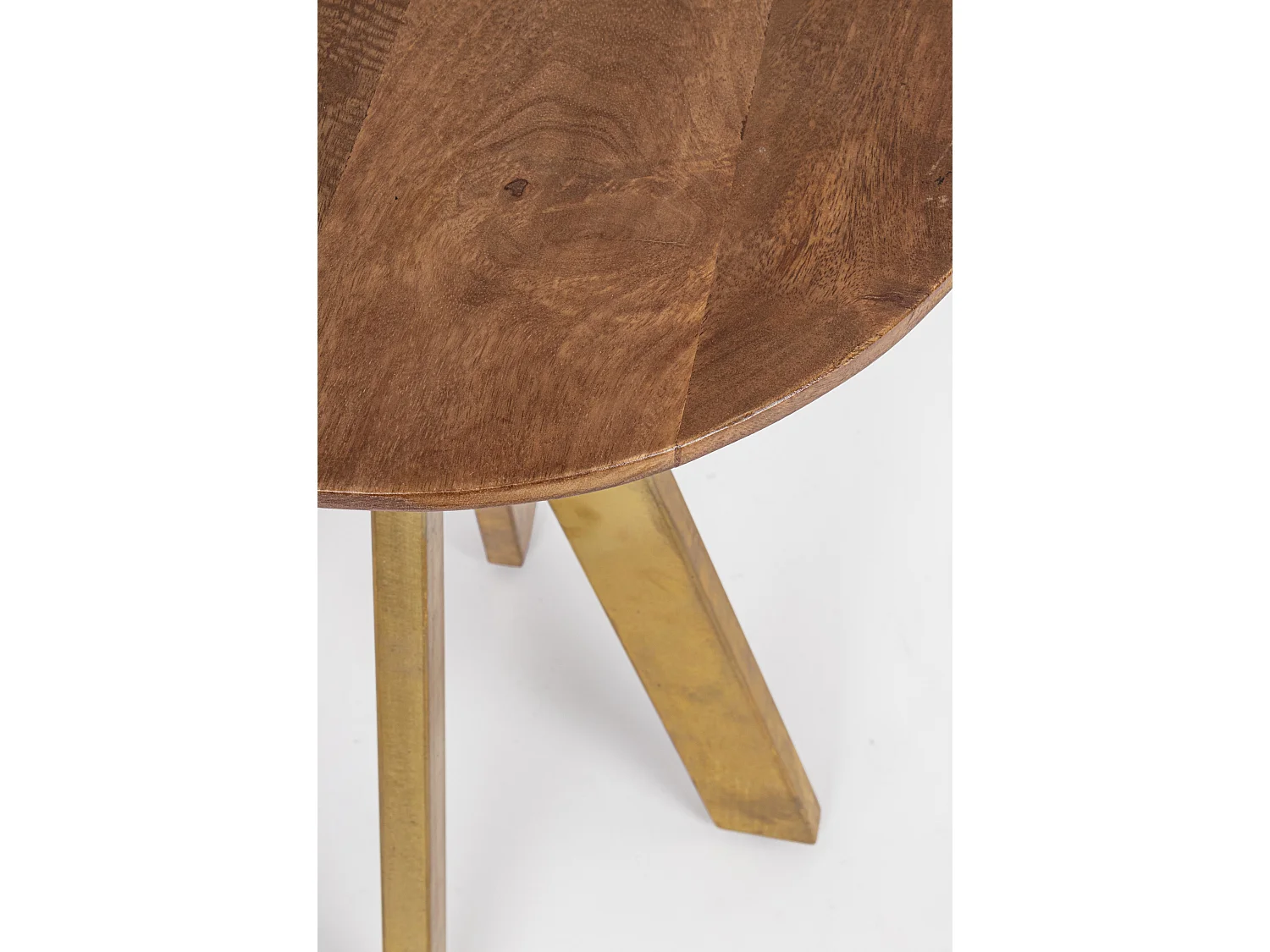 Sam ronde tweekleurige houten bijzettafel - Set van 2