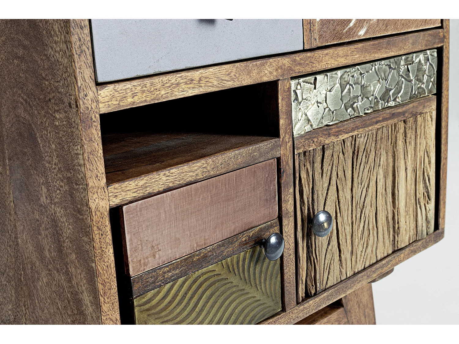 Table d'appoint multi matières colorées Doki 50cm