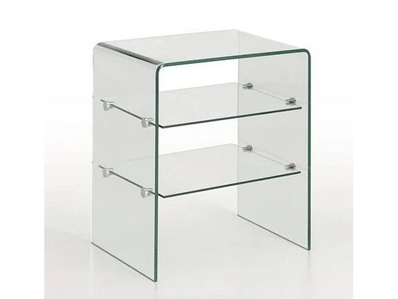 Table d'appoint verre transparent Nuca