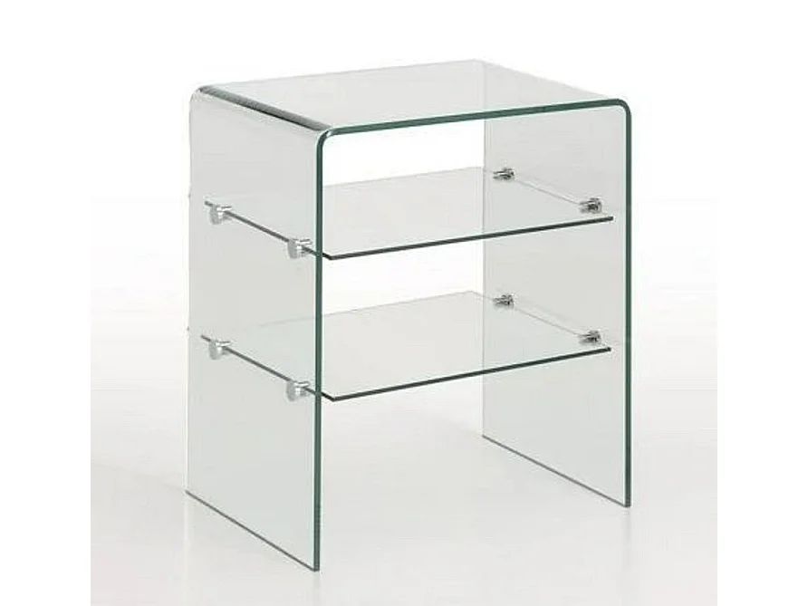 Table d'appoint verre transparent Nuca