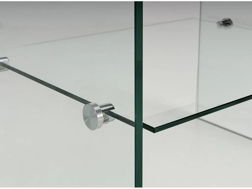 Table d'appoint verre transparent Nuca