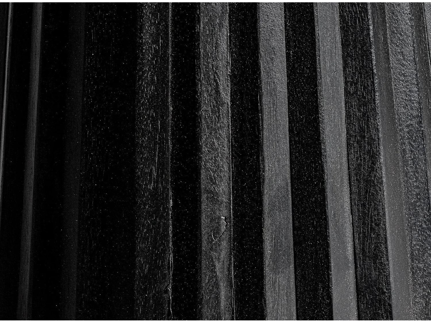 Mesa auxiliar redonda Lial de mango macizo negro D 38 cm