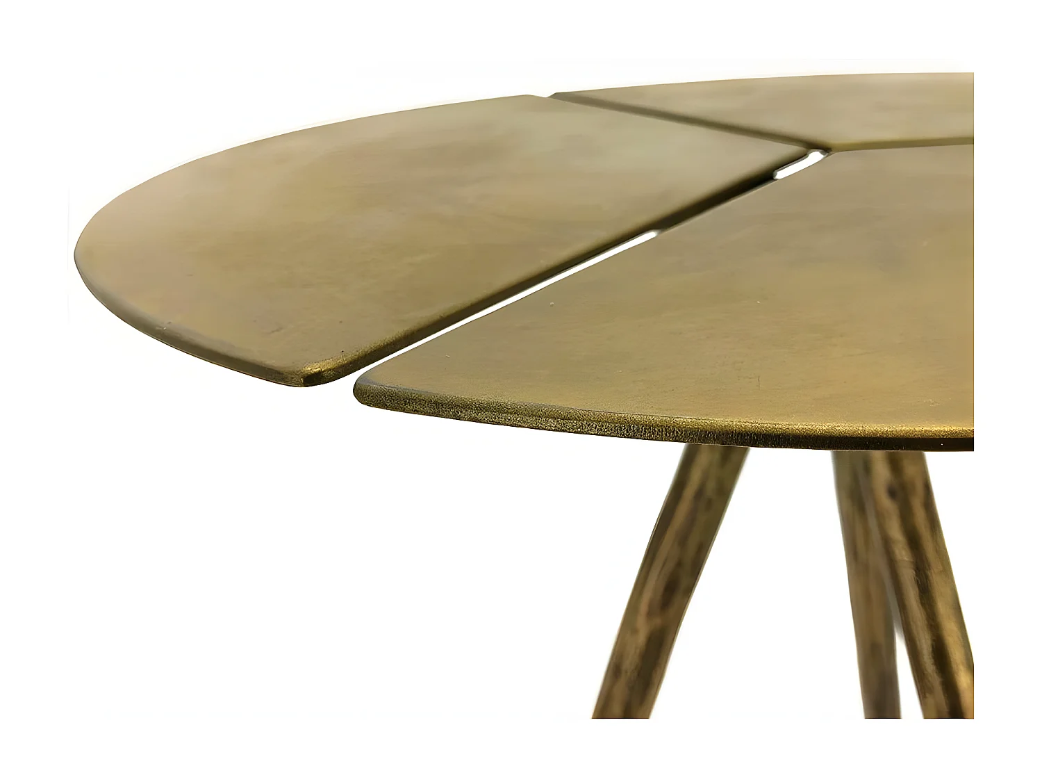 Table d'appoint ronde métal doré Trios