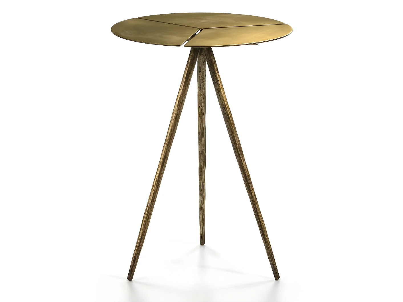 Table d'appoint ronde métal doré Trios