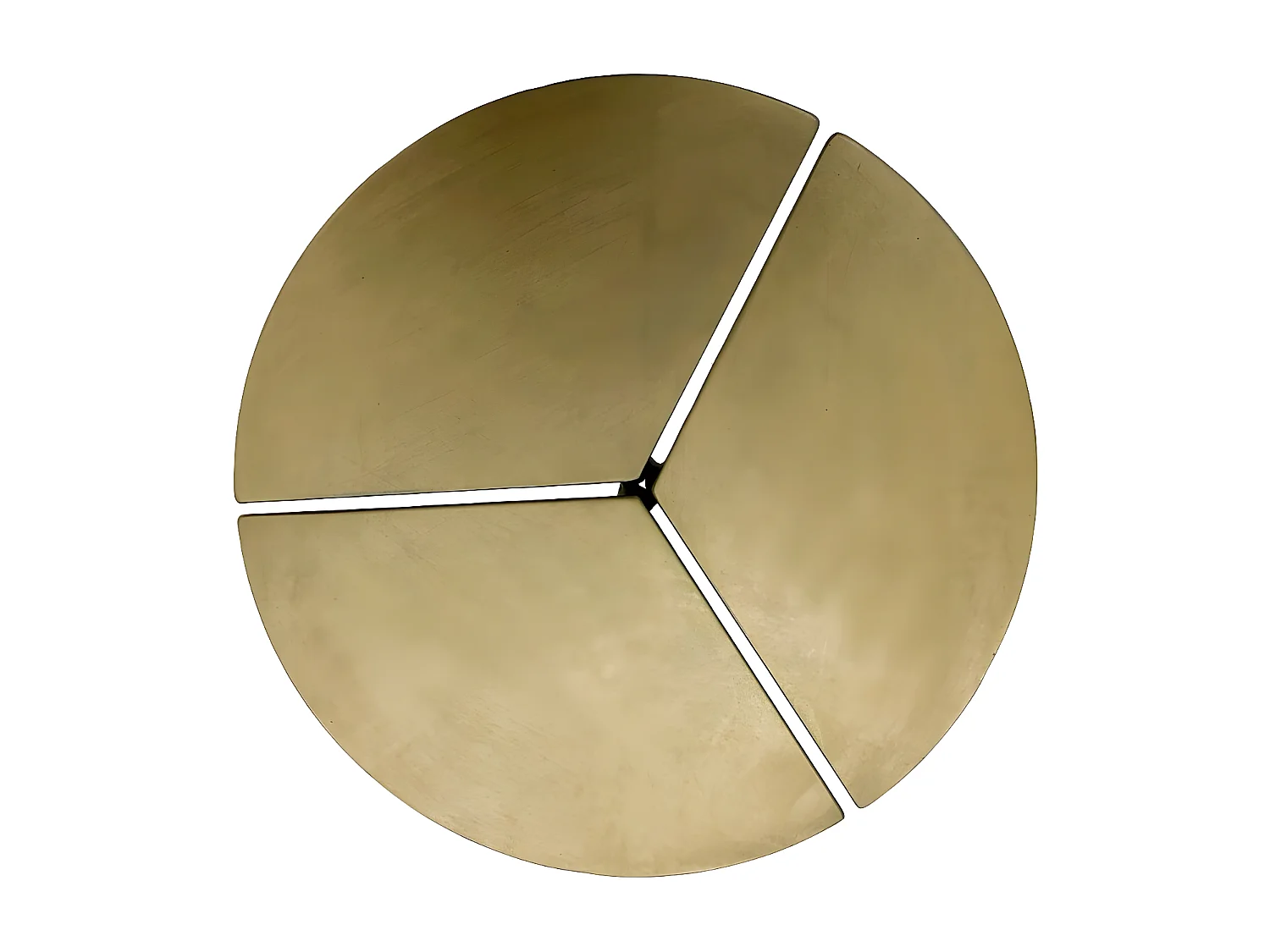 Table d'appoint ronde métal doré Trios