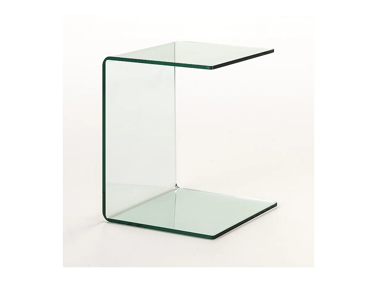 Table d'appoint carrée verre trempé Angela