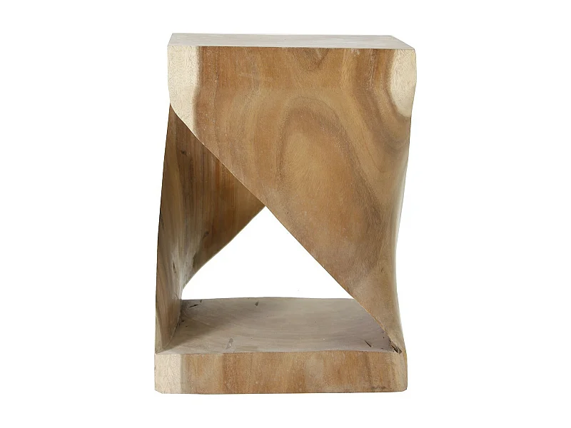 Mesa auxiliar étnica Mathia de acacia maciza clara