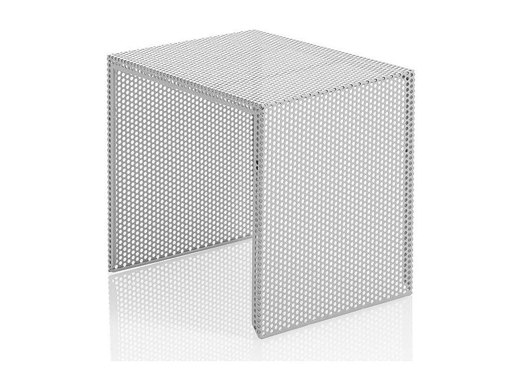 Table d'appoint gigogne métal gris mat Sayo - Lot de 2