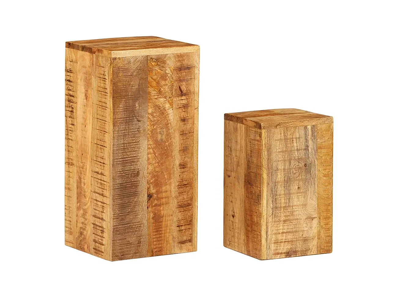 Tables d'appoint 2 pcs Bois de manguier solide