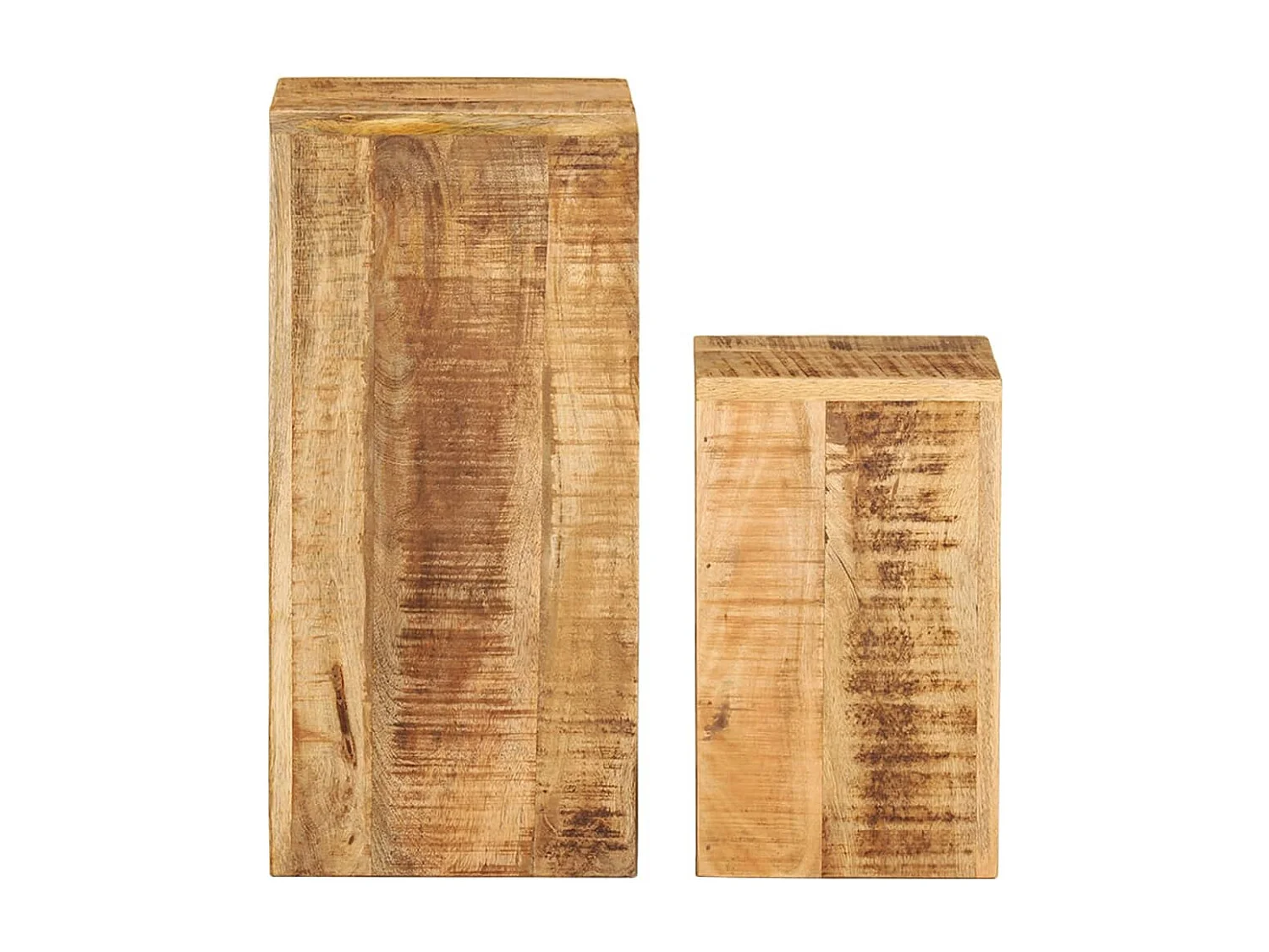 Tables d'appoint 2 pcs Bois de manguier solide