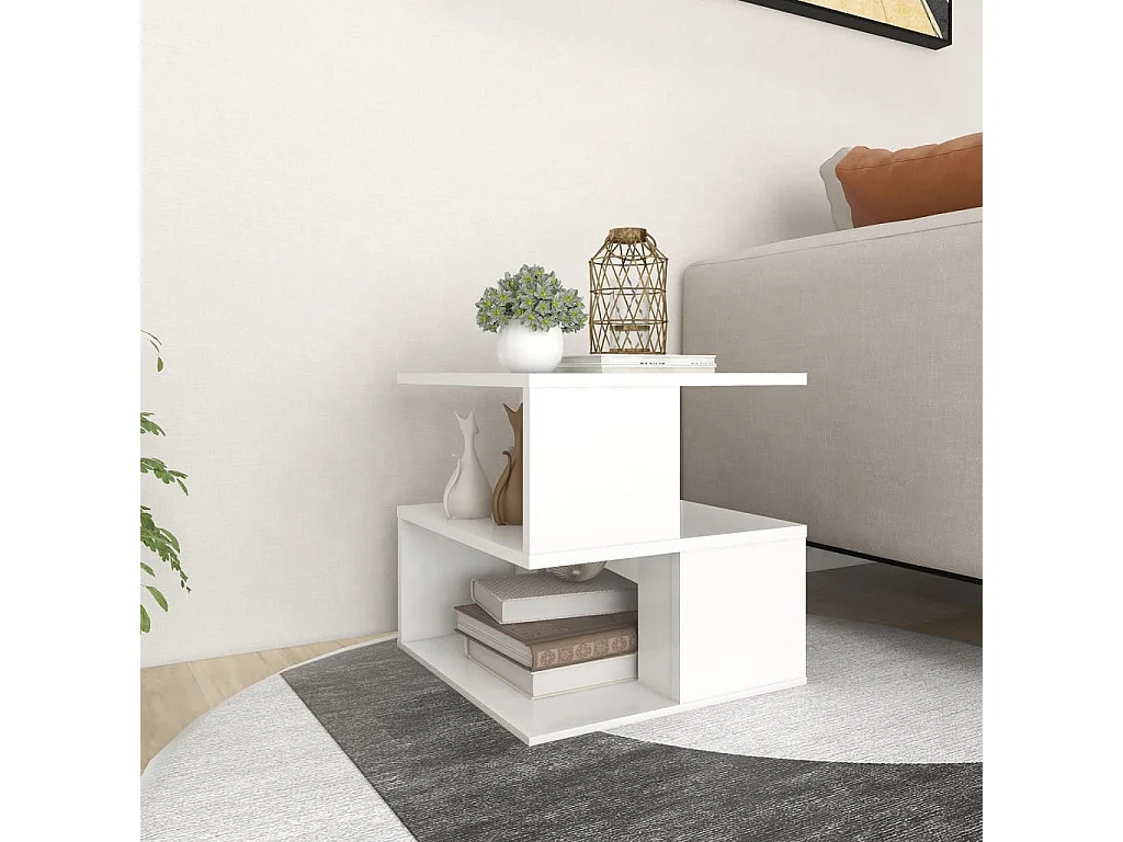 Table d'appoint Blanc 40x40x40