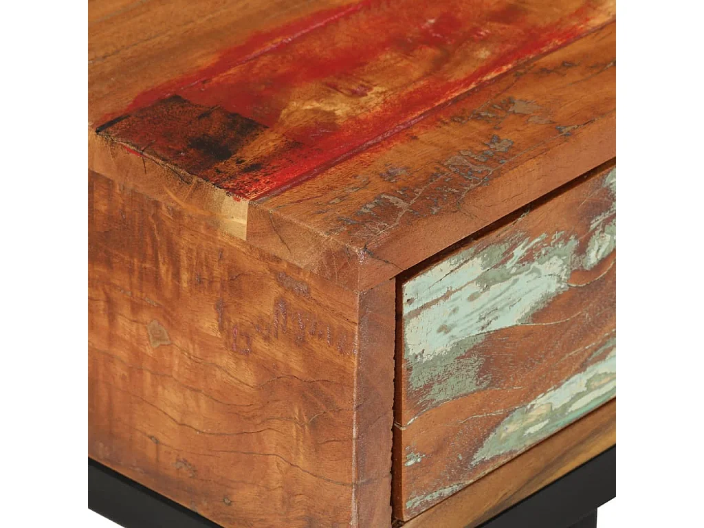 Table d'appoint en U 45x30x61 Bois de récupération massif