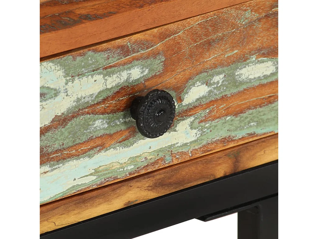 Table d'appoint en U 45x30x61 Bois de récupération massif