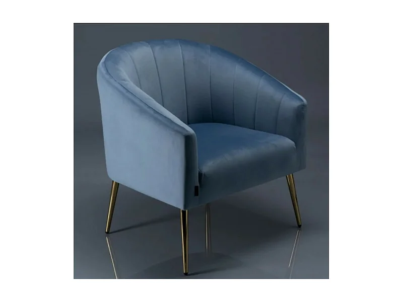 Fauteuil York/Tissu/Bleu