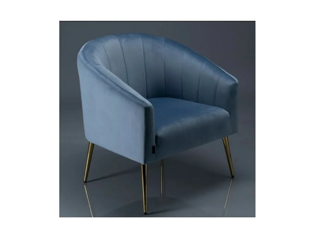 Sessel York/Samtstoffbezug/Blau