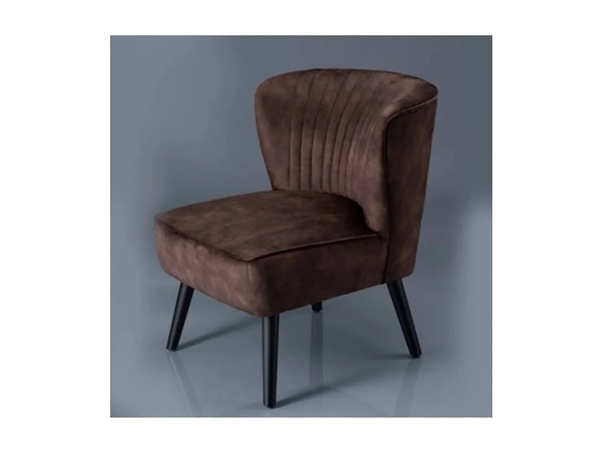 Fauteuil Tina/Tissu/Marron