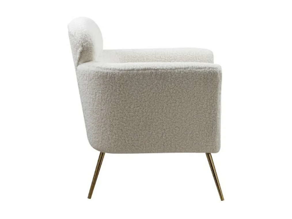 Poltrona Melisa/Tessuto-Bouclè/Bianco