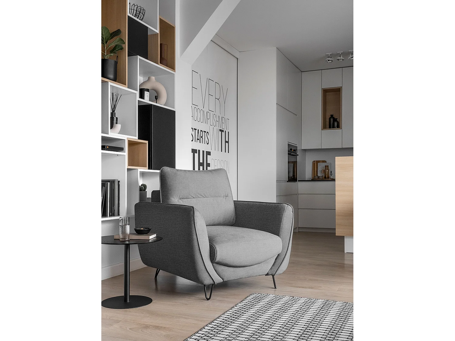 Poltrona Malia/Tessuto/Grigio