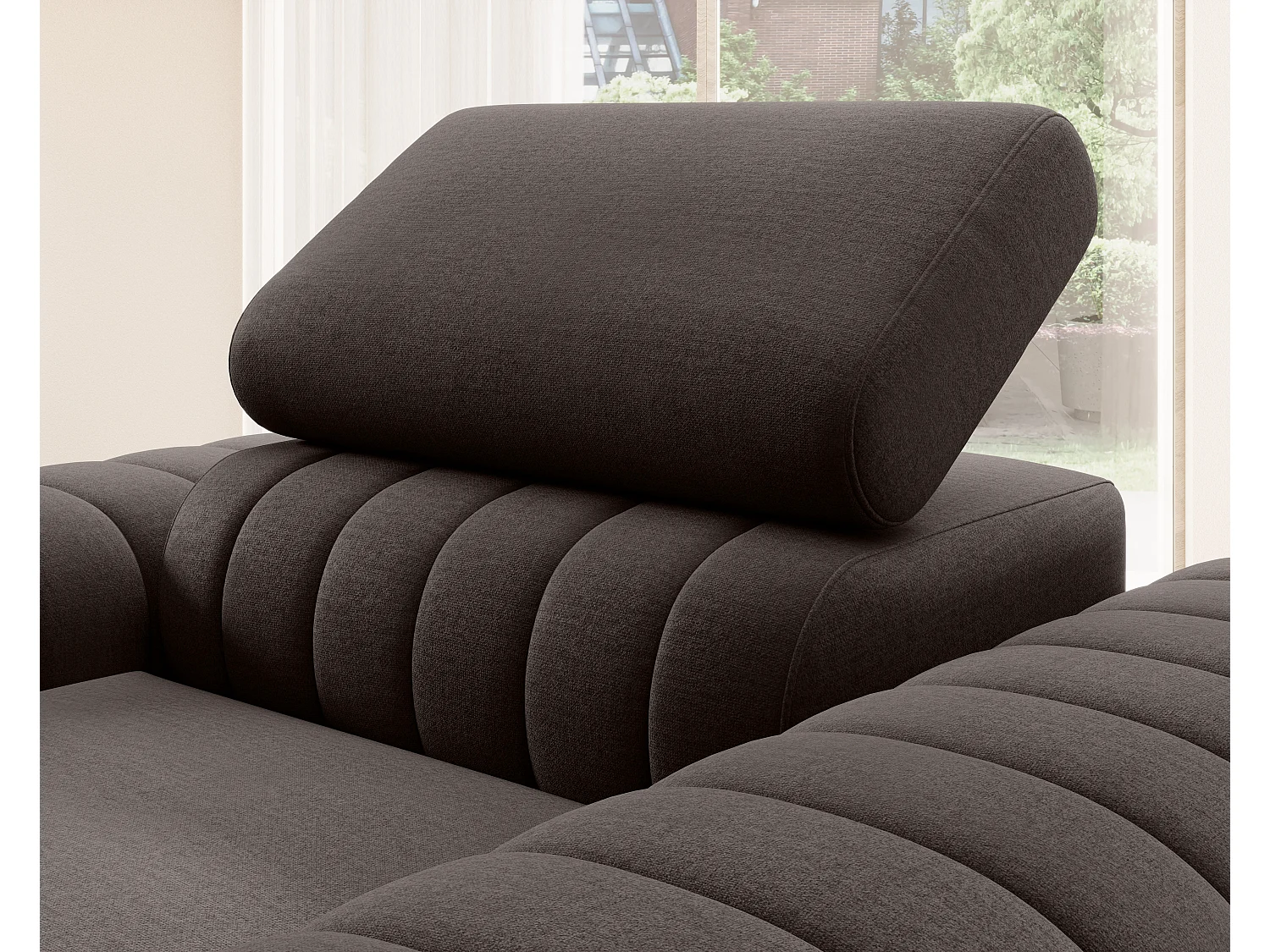 Sessel Laurence/Stoffbezug/Braun