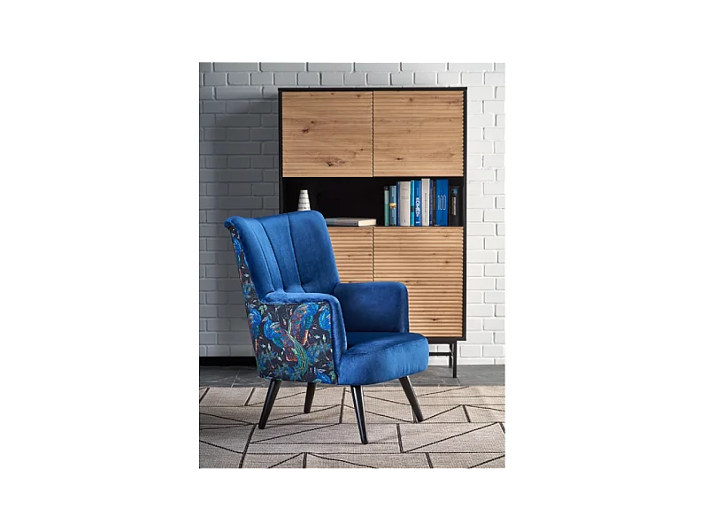 Sessel Pagoni/Stoffbezug/Blau