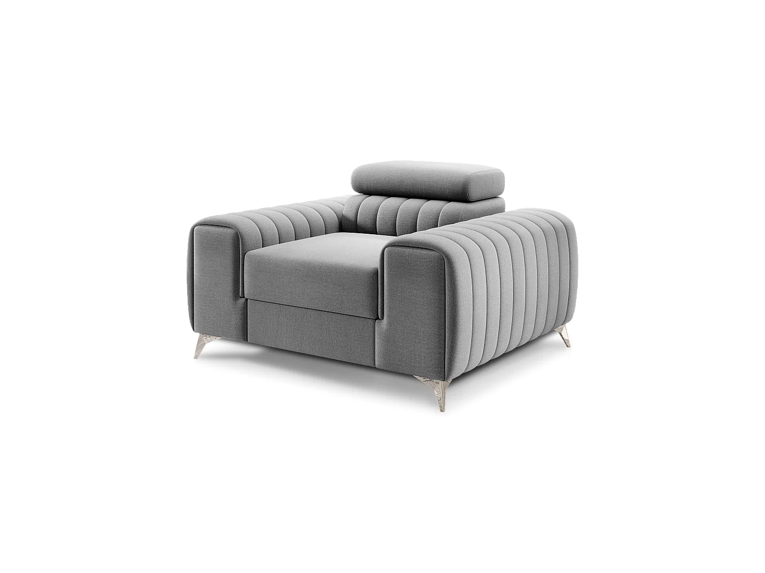 Fauteuil Laurence/Tissu/Gris
