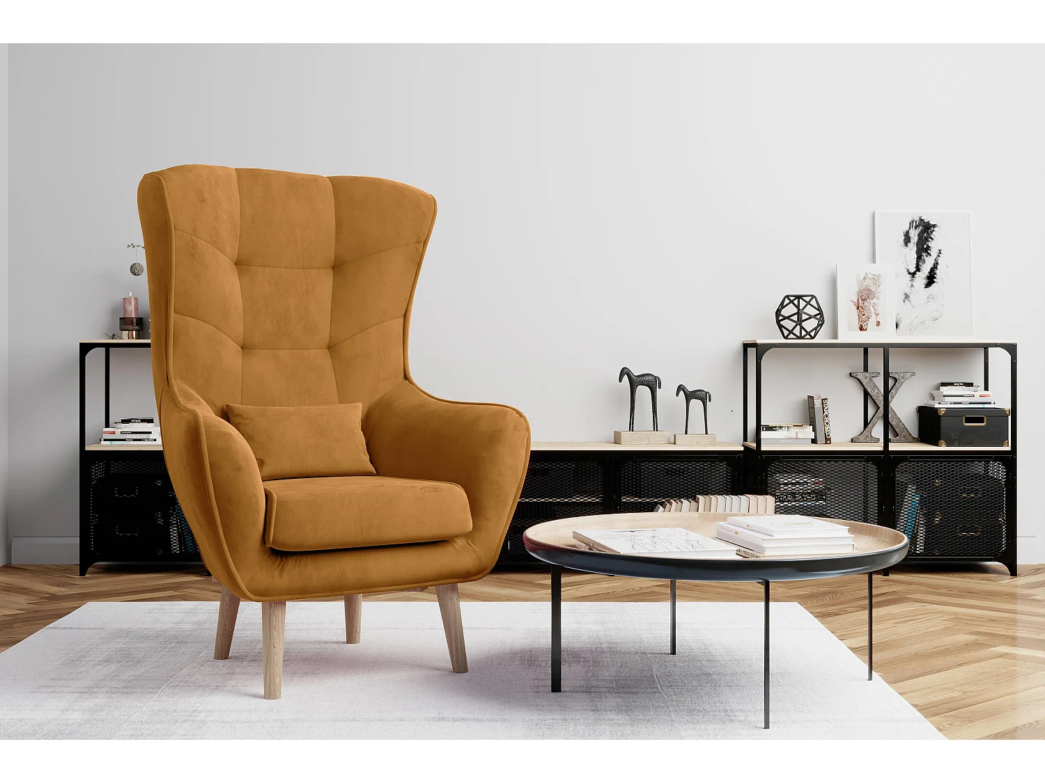 Sessel Manuel/Stoffbezug/Gelb