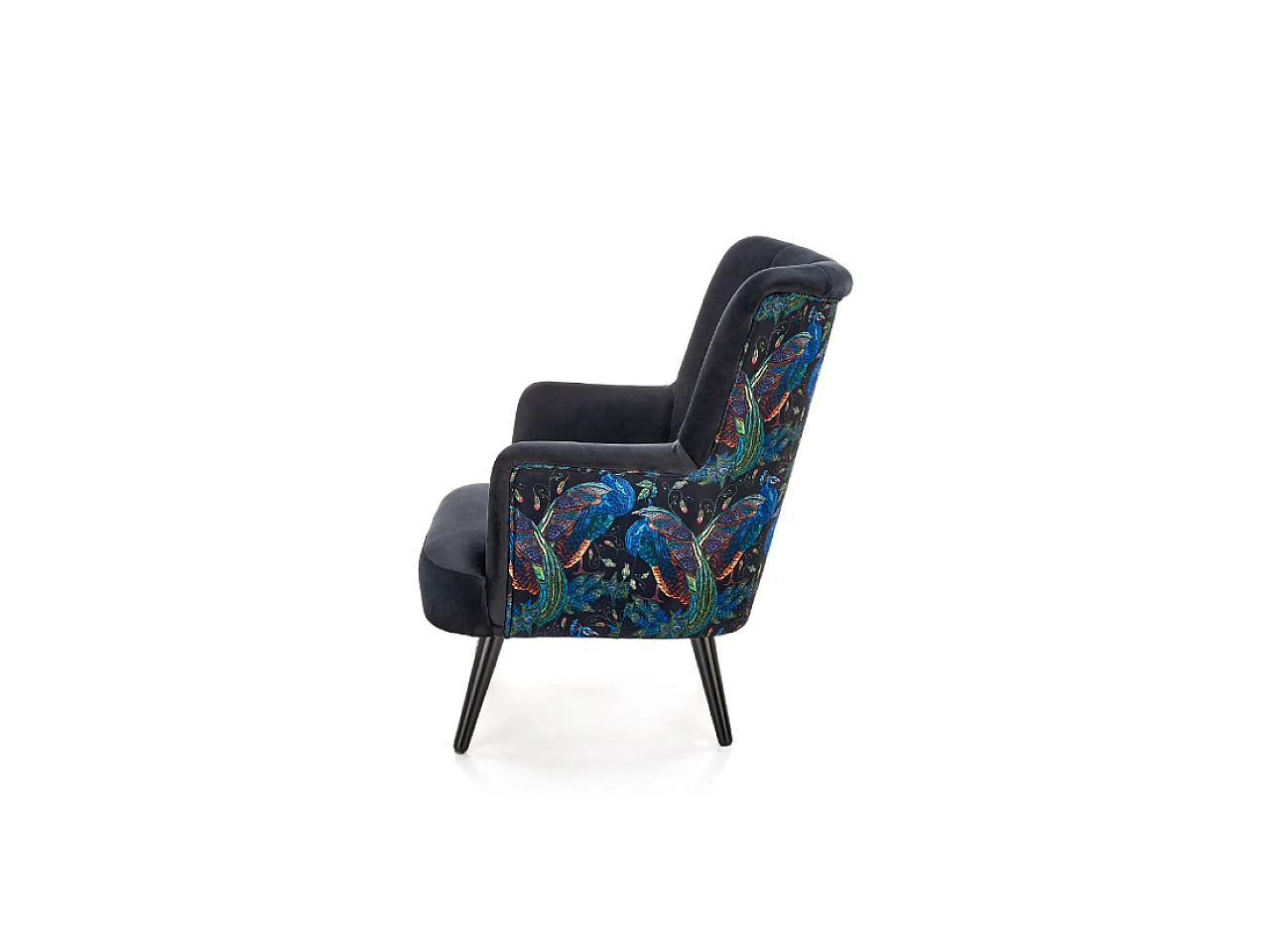 Fauteuil Pagoni/Tissu/Noir