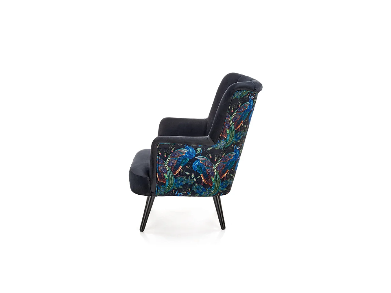 Fauteuil Pagoni/Tissu/Noir
