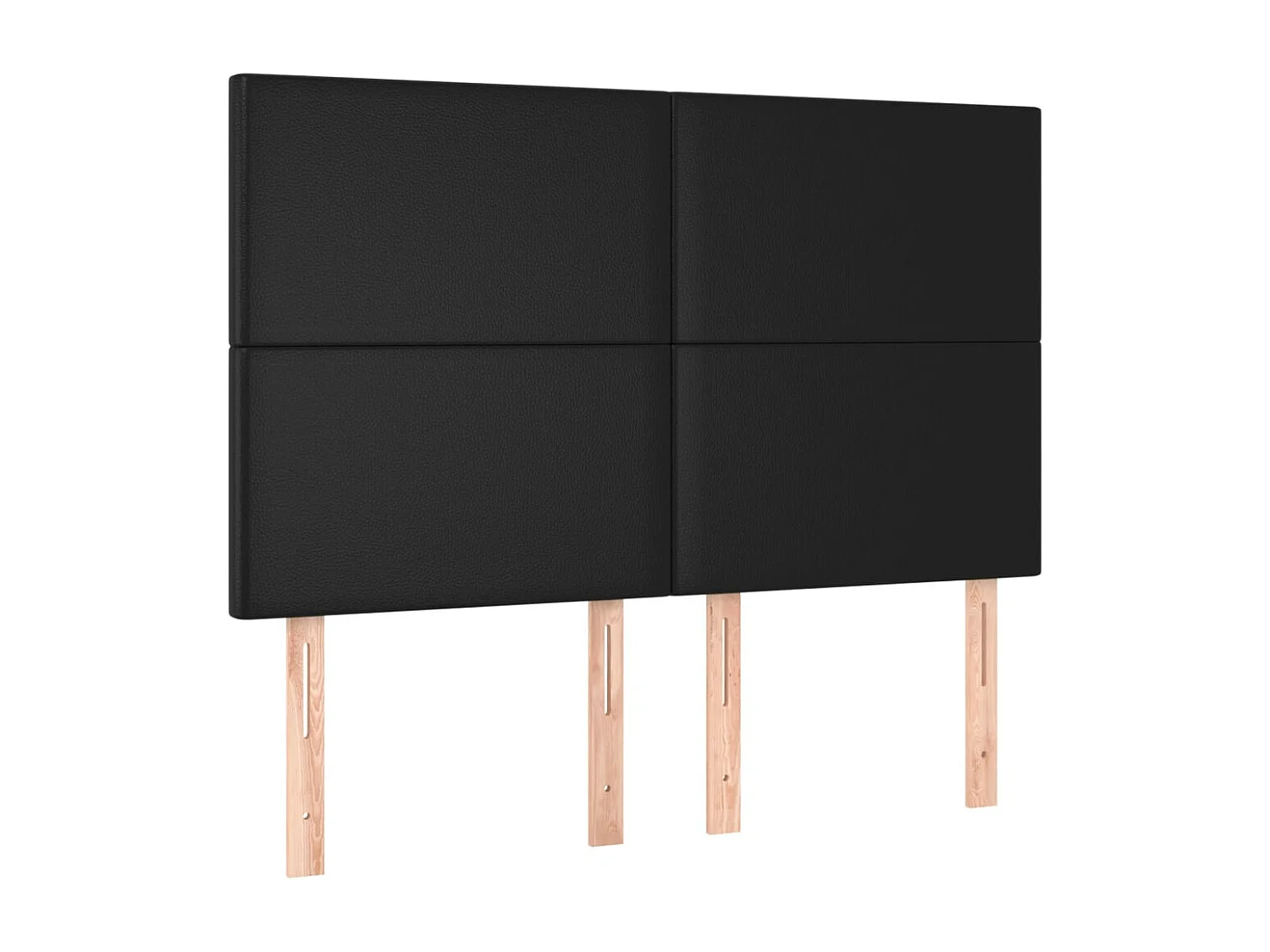 Lit à sommier tapissier avec matelas Noir 140x190 Similicuir 2