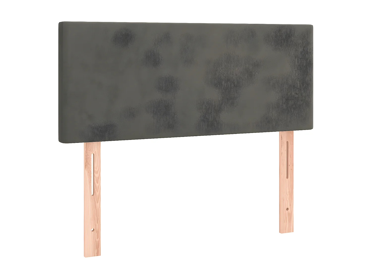 Lit à sommier tapissier matelas et LED Gris foncé 100x200 Velours