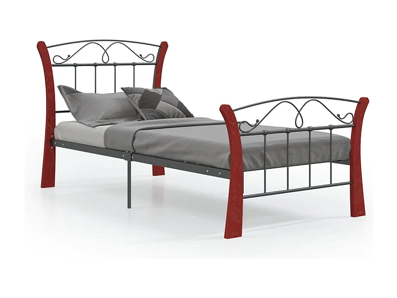 Lit Noir Métal 90x200 3