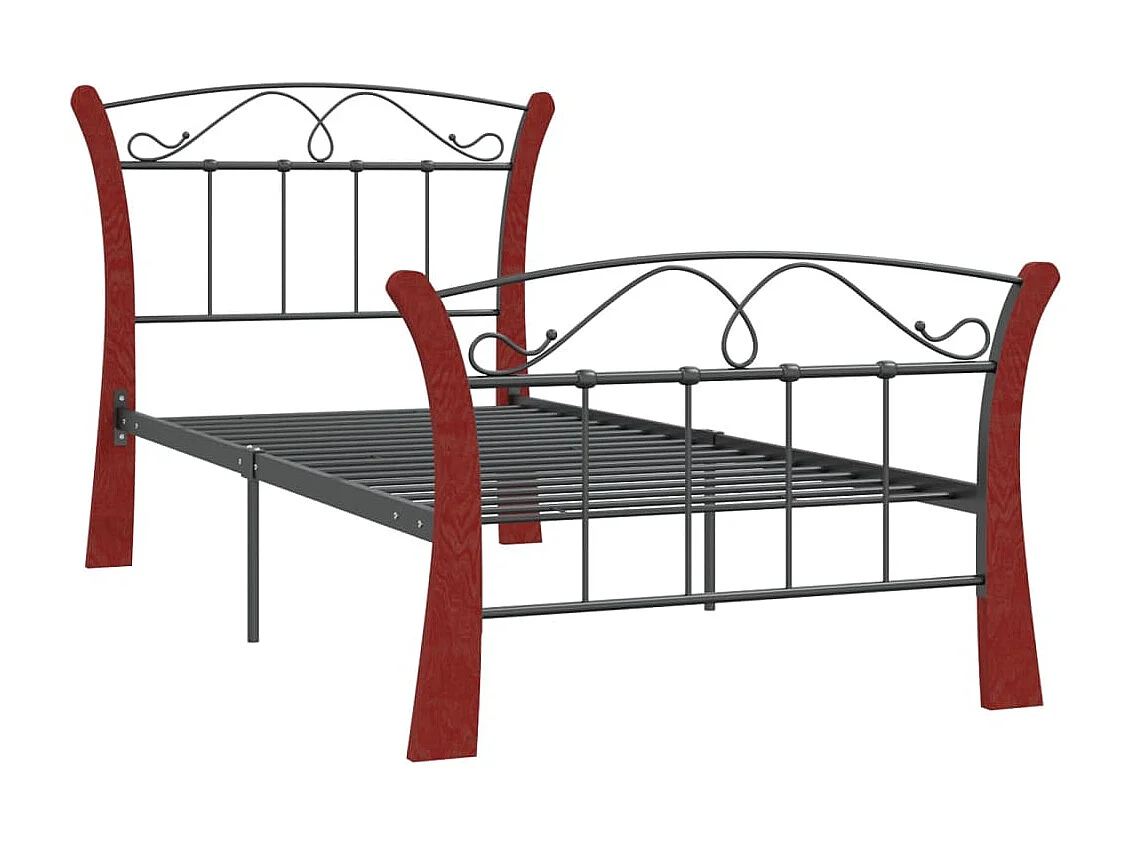 Lit Noir Métal 90x200 3