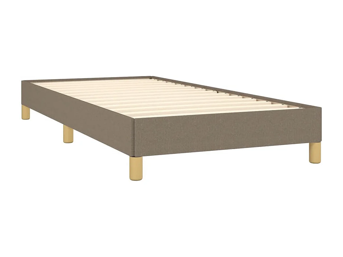 Lit à sommier tapissier avec matelas Taupe 90x200 Tissu