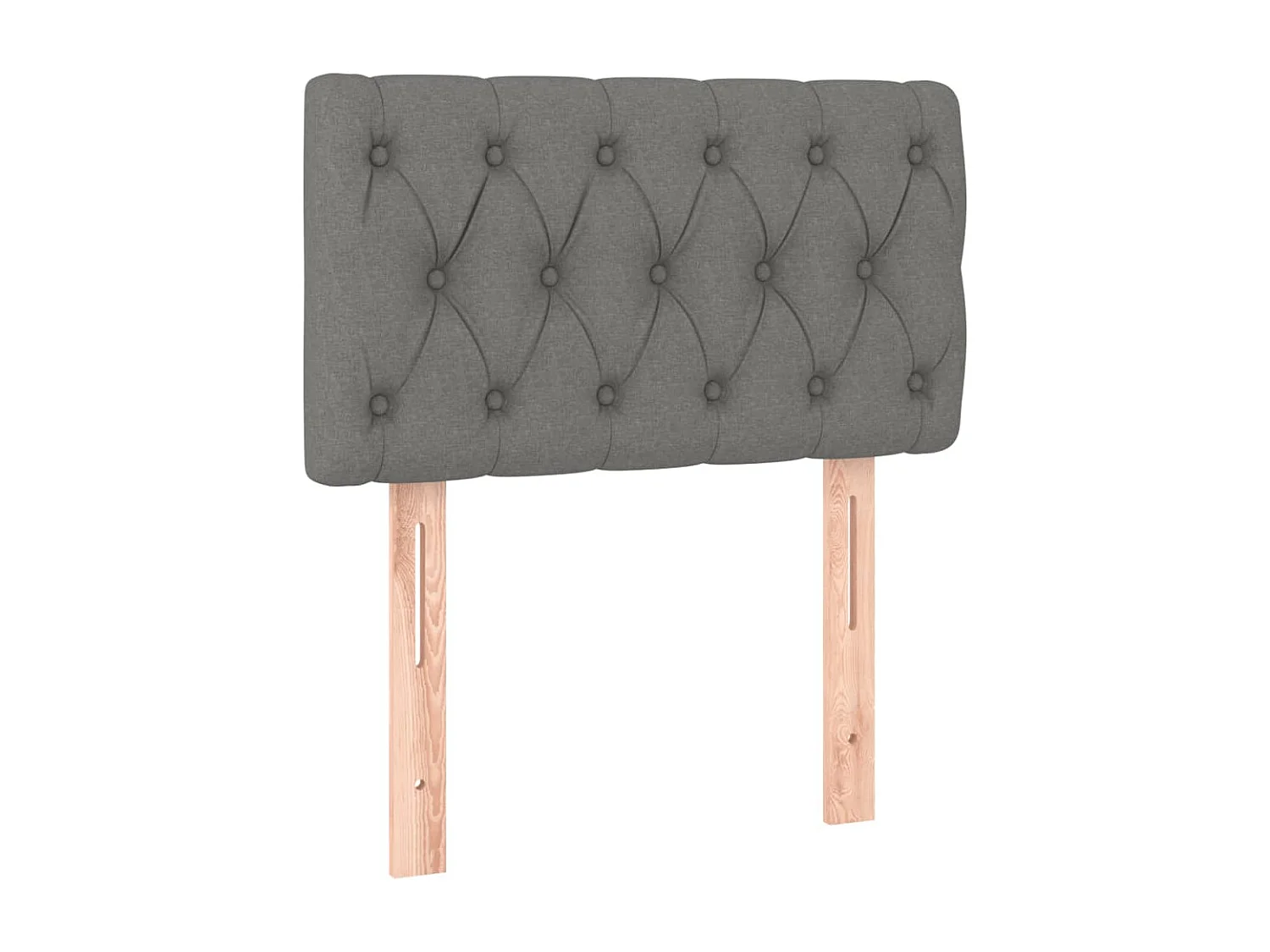 Lit à sommier tapissier avec matelas Gris foncé 80x200 Tissu 5