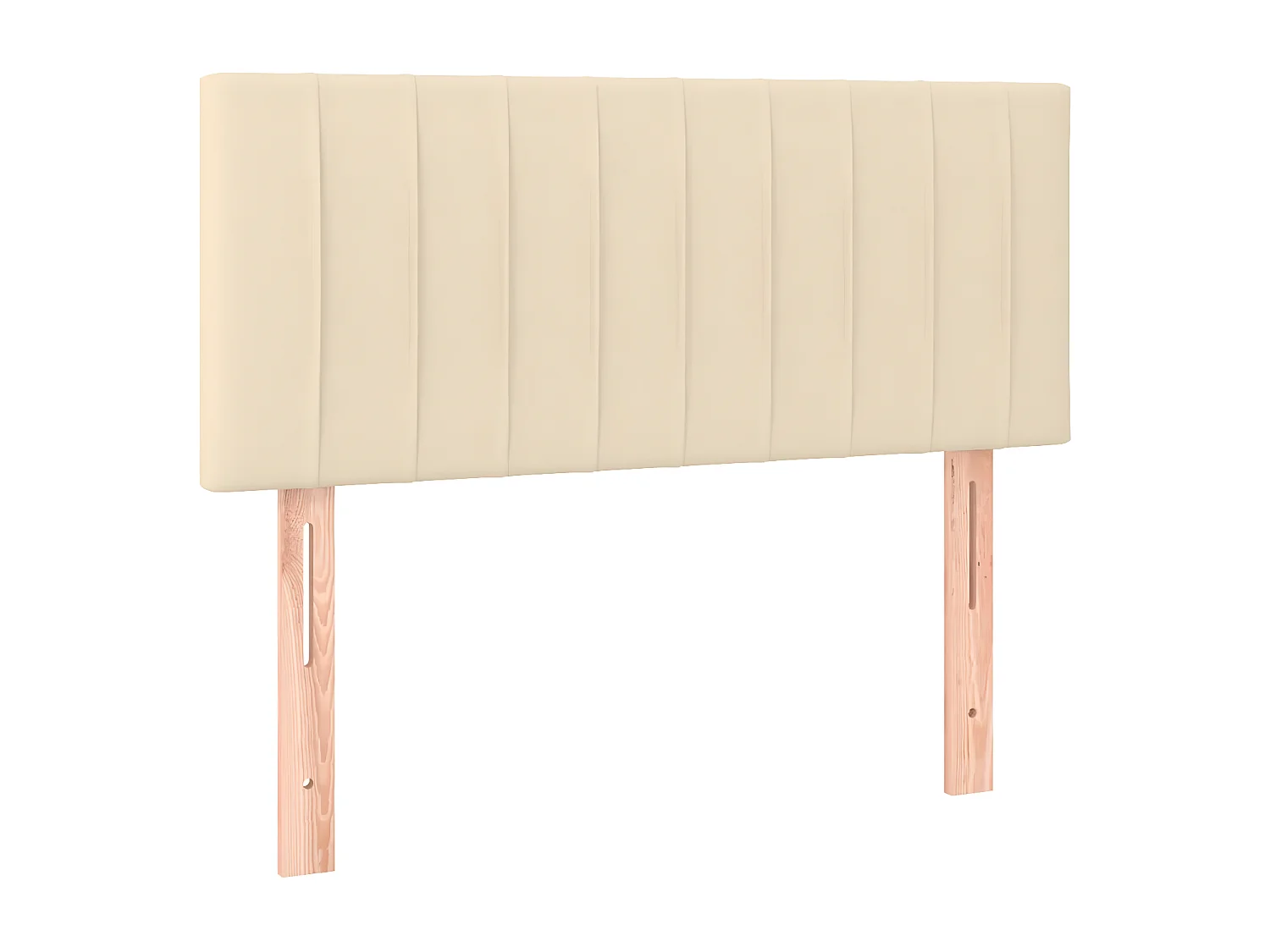 Lit à sommier tapissier avec matelas Crème 100x200 Tissu 5
